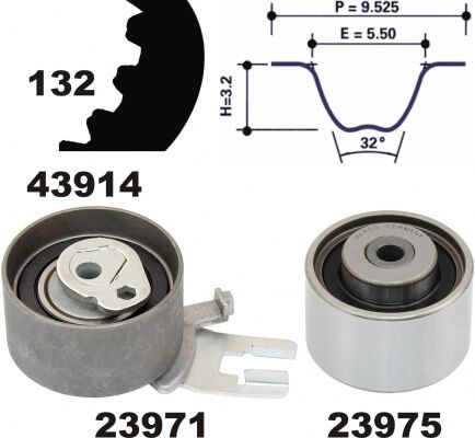 Mapco Zahnriemensatz 23914 Für Volvo