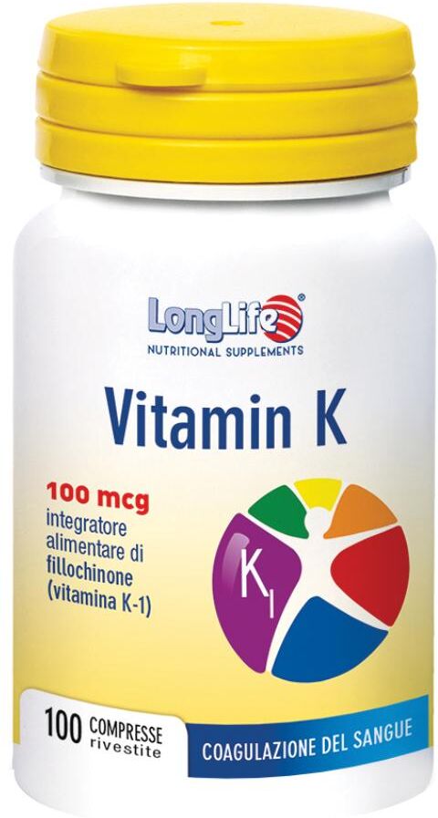 LONGLIFE Srl Longlife, Vitamin K 100mcg, 100 Compresse