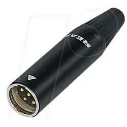REAN T4MC-B - TINY xlr Kabelstecker, 4-pol