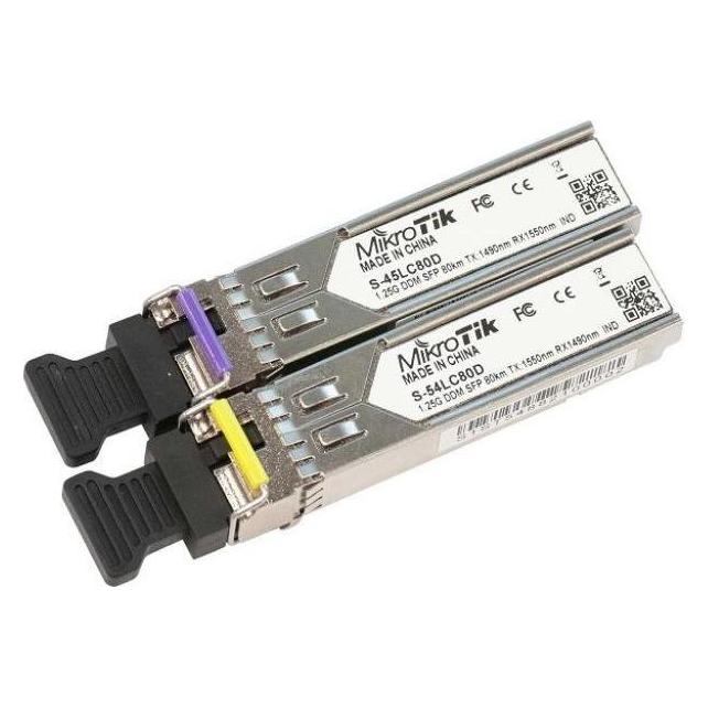 MikroTik S-4554LC80D - Paar SFP-Module inkl. 1x S-45LC80D und 1x S-54LC80D (S-4554LC80D)