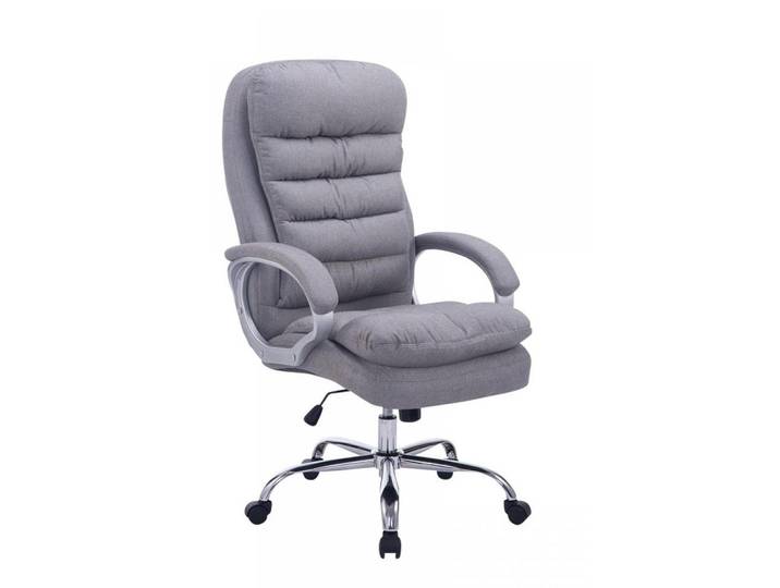 CLP Chefsessel Stoff Grau, Metall, 68x116x77 cm, Büromöbel, Bürostühle, Chefsessel
