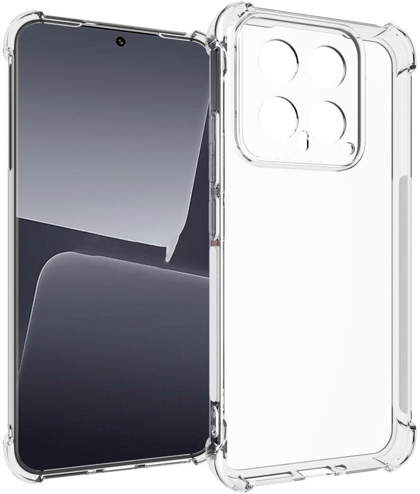 INCOVER Xiaomi 14 Fleksibel Plastik Bagside Cover - Gennemsigtig