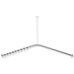 Hewi System 900 Vorhangstange 900.34.10240 987 x 987 mm, 20 Vorhangringe, Edelstahl verchromt