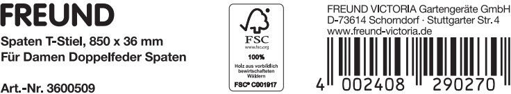 Freund Victoria Holz T-Stiel 88 cm