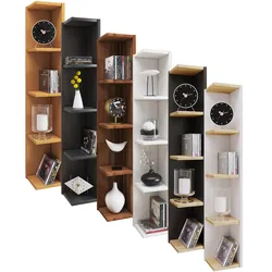 VCM Holzregal stehend   platzsparendes Regal   Maße: H. 97 x B. 17 x T. 17 cm   Elegantes Regal stehend   Aufbewahrungsregal   Bücherregal - Honsa