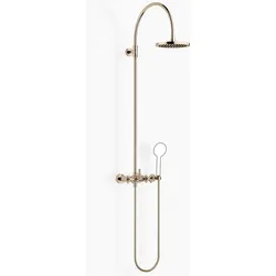 Dornbracht TARA Showerpipe mit Brausebatterie ohne Handbrause, flowReduce, 26632892-47, Farbe: Champagne