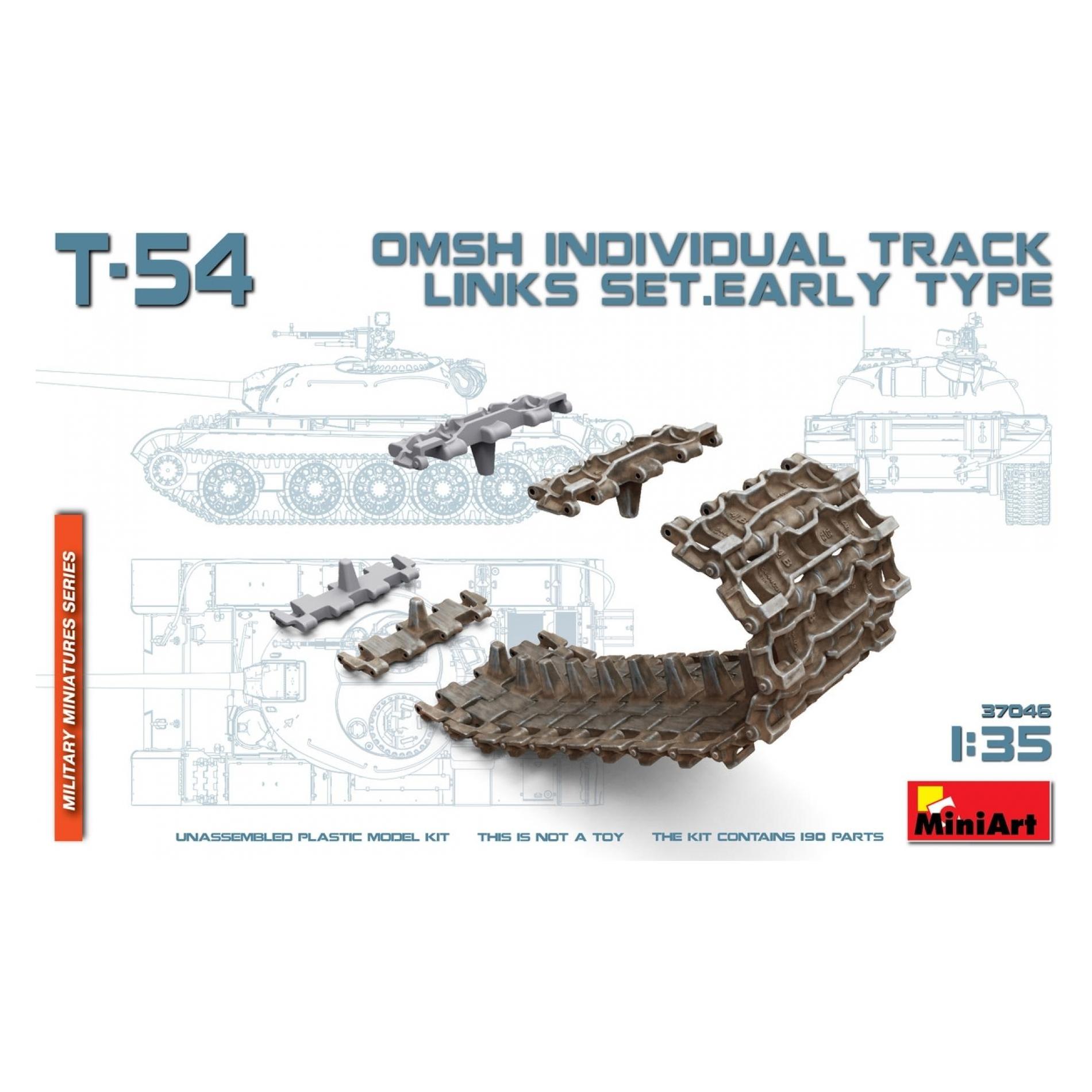 Mini art T-54 OMSh Individual Track Links Set. Early Type (37046)