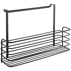 Langer korb GALILEO LAVA Serie von Metaltex. Ausführung Touch-Therm® Schwarz Farbe