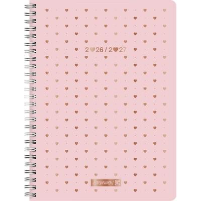 Schülerkalender Style 2026/2027 'Pretty Pink' | A5, Kunststo