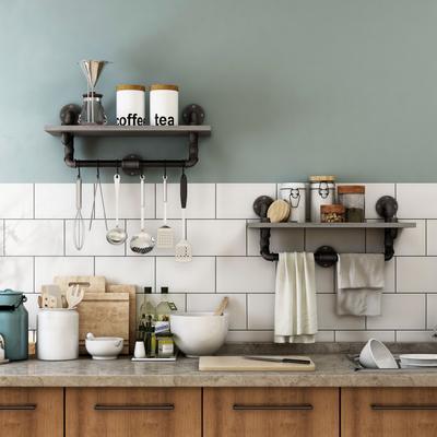 "Furniture of America Andre Industrial Grey Floating Shelf (Set of 2) - 23.62""W x 9.45""D x 10.72""H"