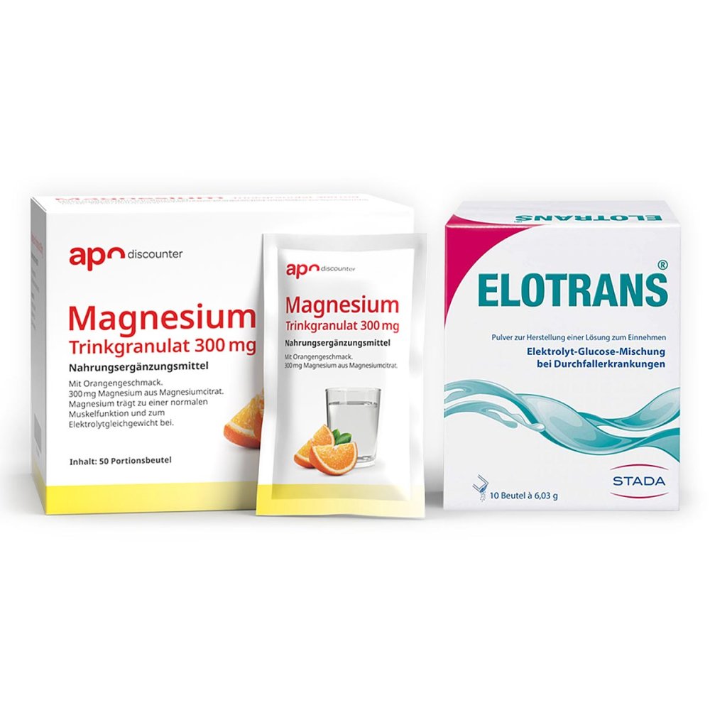 Elektrolyte Sparset – Magnesium Trinkgranulat + Elotrans 08107198