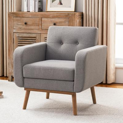 HUIMO Fabric Accent Chair, Button Tufted Living Room Chairs Easy to Install