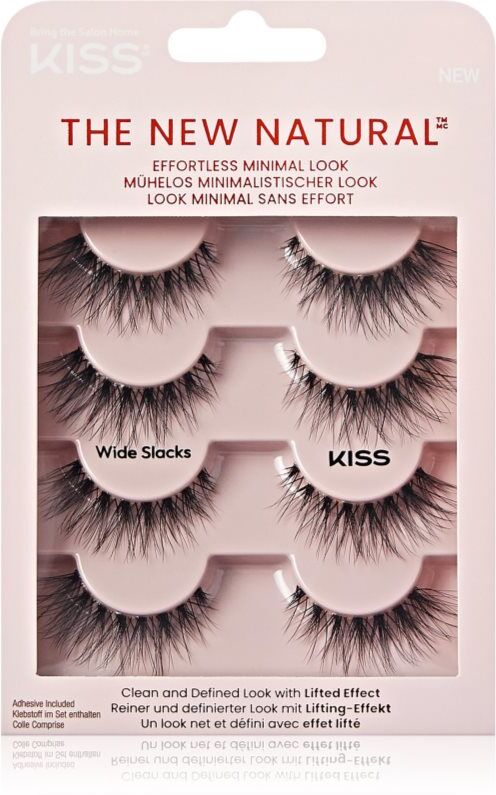 Kiss The New Natural Effortless Minimal Look künstliche Wimpern Wide Slacks 8 St.