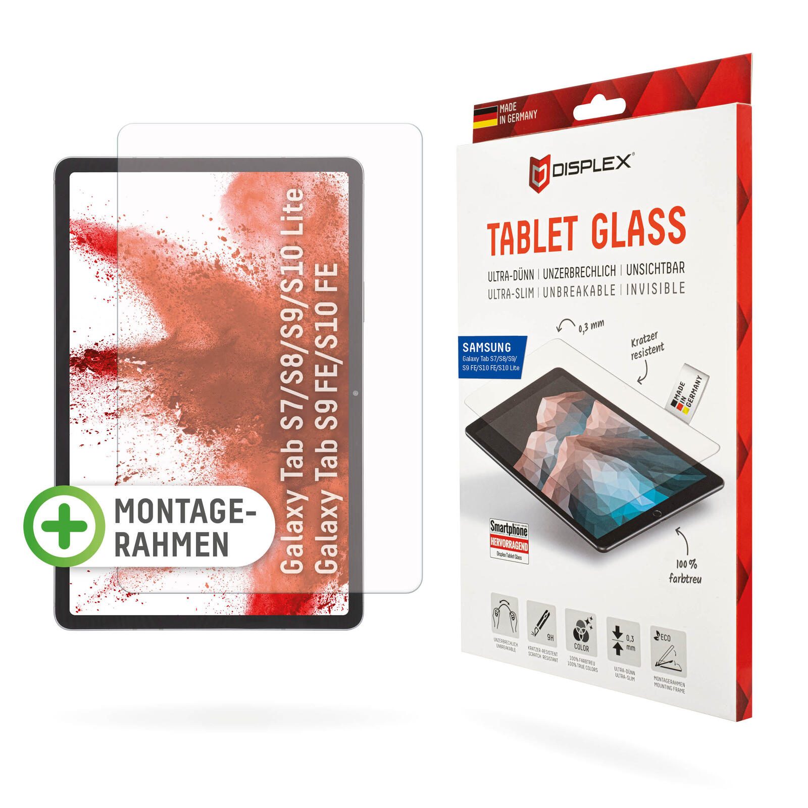 DISPLEX Tablet Glass für Galaxy Tab S7/S8/S/S9 FE/S10 FE/S10 Lite 01541