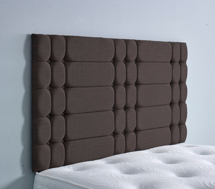 ClassicLiving Upholstered Linen Headboard Charcoal Double (4'6)