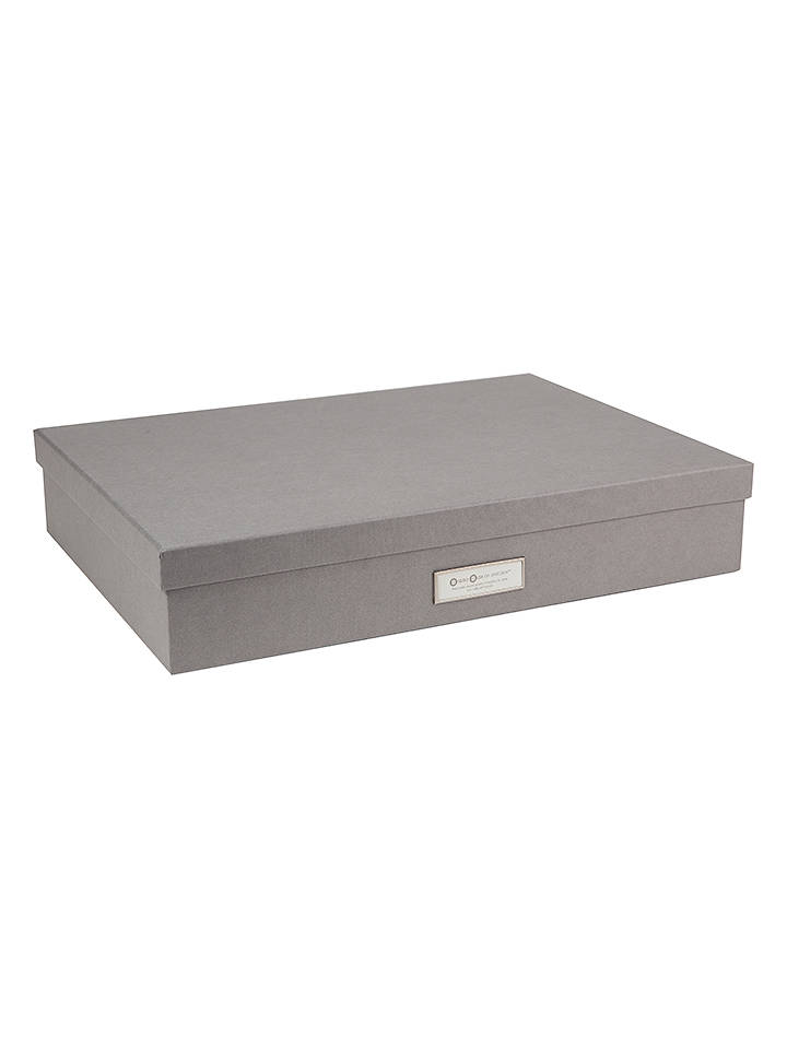 BIGsoBox Dokumentenbox "Sverker" in Hellgrau - (L)43,5 x (B)31 x (H)8,5 cm - onesize