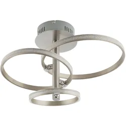 LED Decken Lampe Kristall Ring Strahler Schlaf Gäste Zimmer Leuchte silber Globo 67822-24N