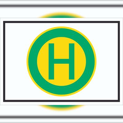 HB-Druck Schild Haltestelle Symbol A1 (594x841mm)
