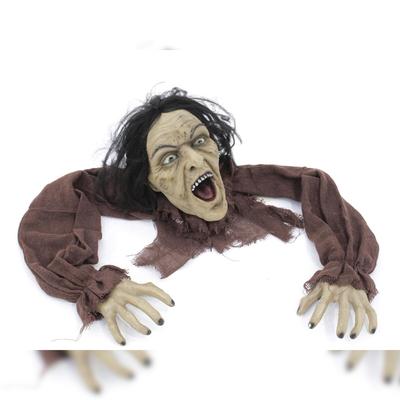 EUROPALMS Halloween Figur Crawling Zombie 140cm Figur formbar