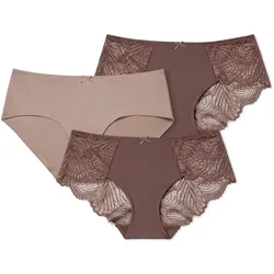 Tchibo - 3 Pantys - Damen - Gr. XXL - braun