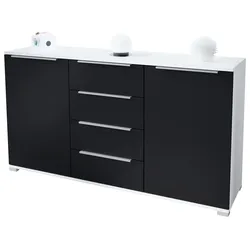 SIDEBOARD Linio Schwarz matt