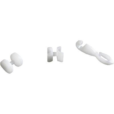 Gardinengleiter HOME BASICS "Gleiterset" Gr. 1, weiß, 150 Stk., Gardinenbefestigungen