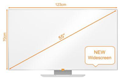 Whiteboard nobo Widescreen, emailliert, 700 x 1230 mm