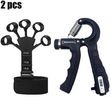 Uplifted Finds Adjustable R Type Countable Hand Grip And Strength Training Interface 2 Pcs