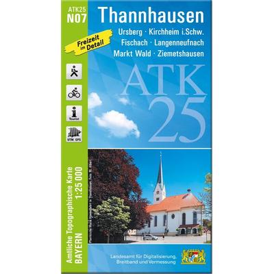 ATK25-N07 Thannhausen (Amtliche Topographische Karte 1:25000), Sonstige von , Landesamt für Digitalisierung, Breitband und Vermessung, Bayern,