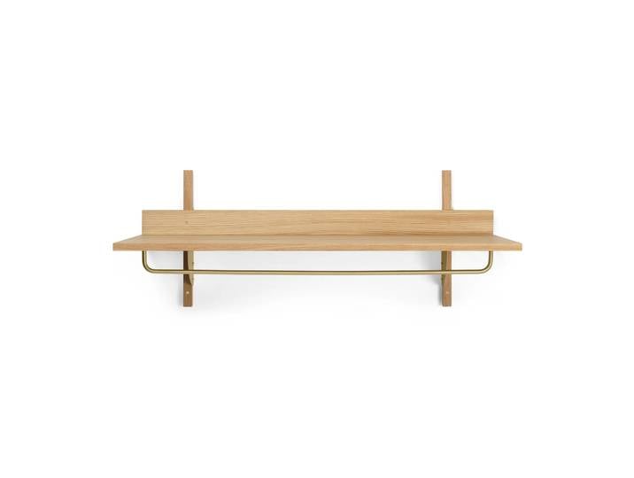Ferm Living Étagère avec tringle Sector 37x87 cm Oak-brass