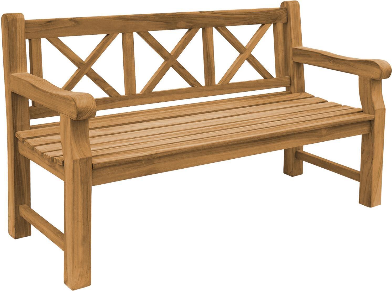 Friesenbank Märsta XXL Gartenbank Teak Massivholz - Breite: 150 cm