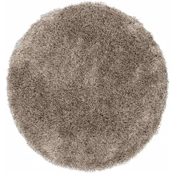 Teppich Crown aus Stoff, modern rund, braun, Ø 150 cm, pflegeleicht für drinnen