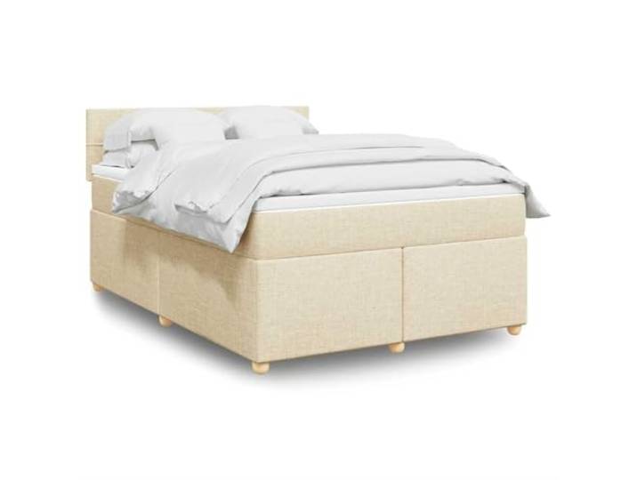 RJPLMFV Lattenrost mit Matratze, cremefarben, 140 x 190 cm, Stoff Individuelle Taschenfedern, abnehmbarer Bezug, waschbar, individuelle Unterstützung, atmungsaktiver Komfort