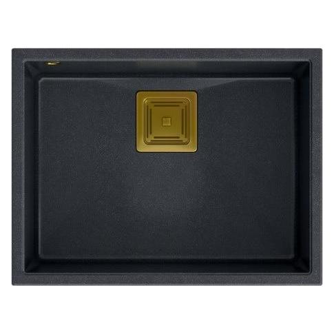 Q Company DAVID 50 GraniteQ schwarze Diamantspüle (55 cm, 42 cm) (39221000)