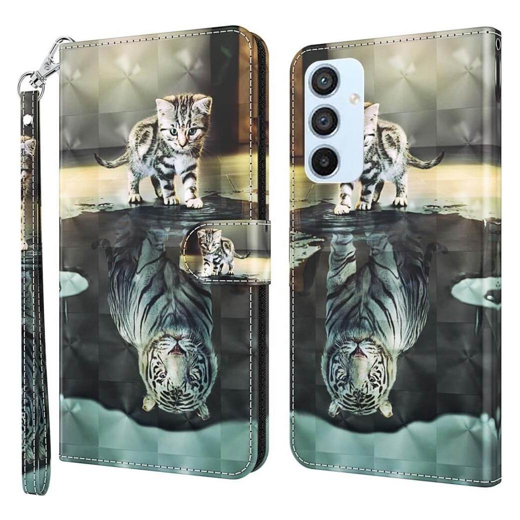 Cover-Discount Galaxy A54 - Etui Glitzer Effekt Katze (Samsung Galaxy A54 5G) (660122048C)