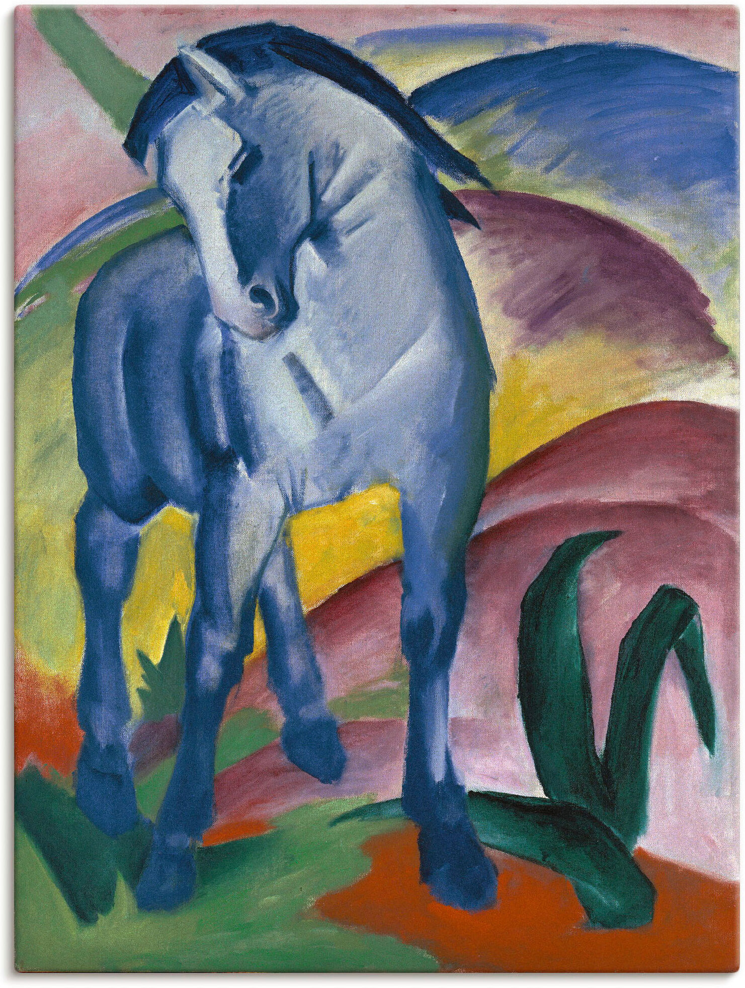 Artland "Blaues Pferd I. 1911." Haustiere 1 Stk. tlg. als Leinwandbild, Poster in verschied. Grössen farbe bild(er): bunt B/H/T: 30cm x 40cm, Leinwandbild Haustiere, 1 Stk.
