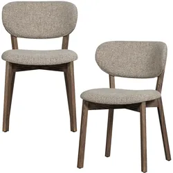 Tchibo - 2 Woood Esszimmerstühle »Udar« mit Holzrahmen - 51x60x82cm - dunkelbraun -