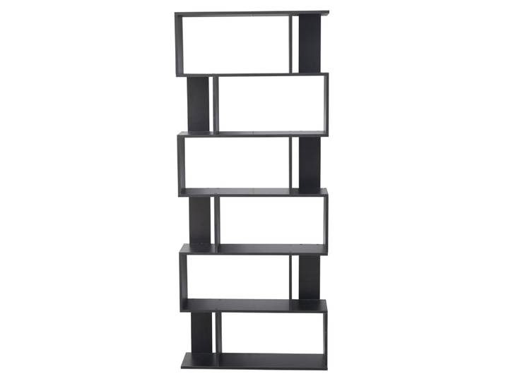 Bibliothèque étagère avec 6 étagères noir