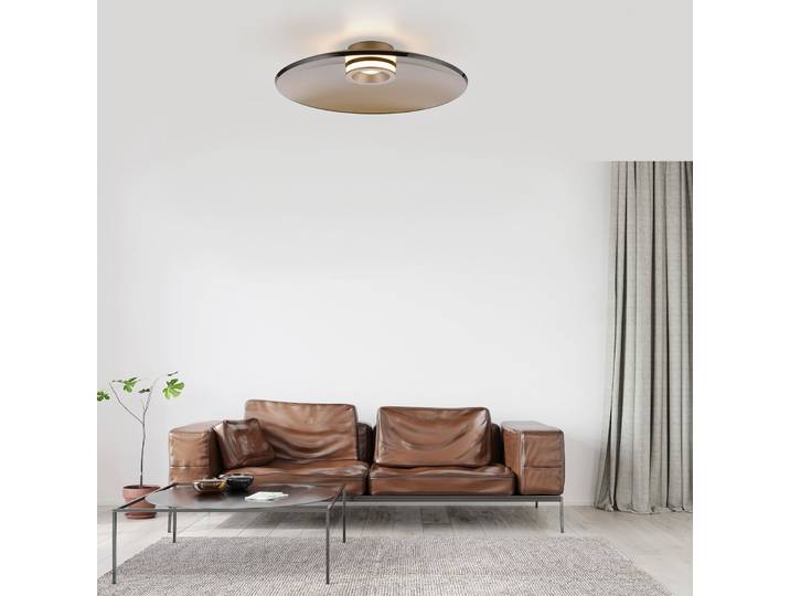Moon LED-Deckenlampe bronce Ø50cm, Amberglas (dunkel) - PURE PURE Moon - Wohnzimmer - Modern - Mit Schirm