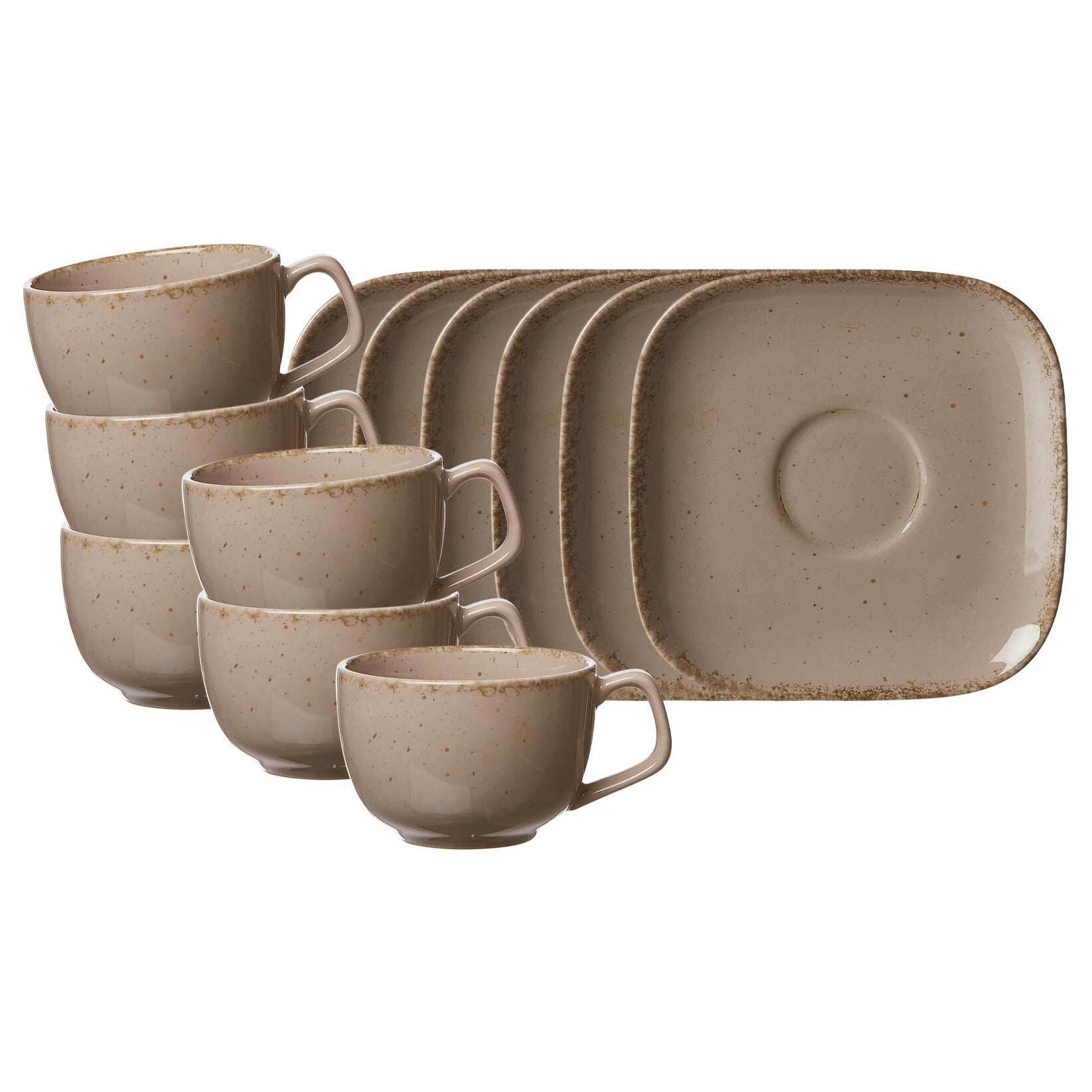Ritzenhoff & Breker Kaffeetassen mit Untertassen Casa 200 ml 6er Set