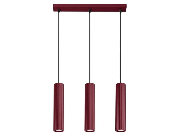 Suspension KARBON 3L bordeaux 3xGU10 10W aluminium 98x6.5x45cm Sollux Lighting