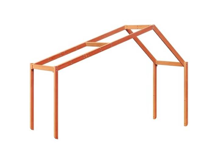 Dach für Wachsbraun 213x85,5x144,5 cm Massivholz Massives Kiefernholz, offene Seite, rustikaler Charme, nur Dach, Bett nicht enthalten