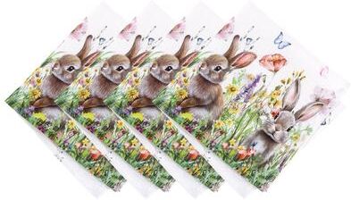 Threadmade Bunny Blossom Easter Napkins, Set of 4