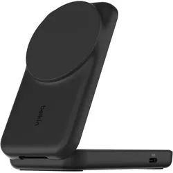 Belkin UltraCharge 2-in-1 Qi2 Ladestation (25 W), Wireless Charger, Schwarz