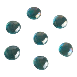 Halmakegel.com Spielsteine aus Glas - schillernd - türkis - ca. 15-20 mm 241771