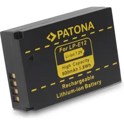 2x Patona Lp-E12 (Kamera Akku), Kamera Stromversorgung, Schwarz