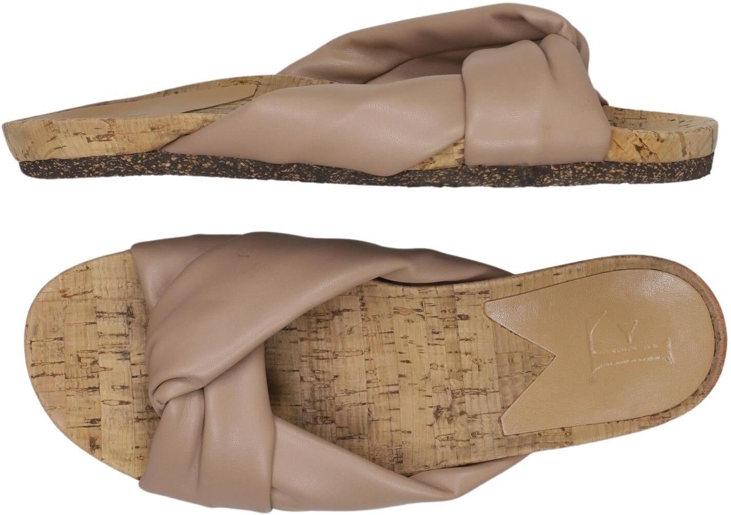 Flattered Damen Sandalen, Beige, Gr. EU 38, kein / Etikett - Second Hand
