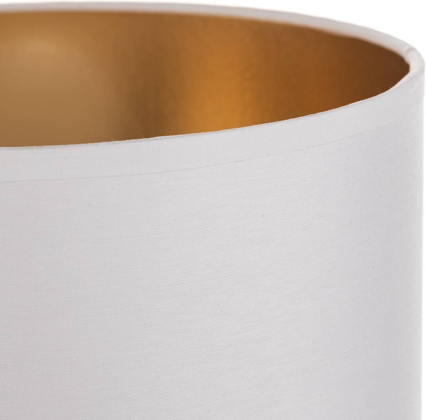 Lampenschirm Alba, Ø 20 cm, E27, weiß/gold Alba HELAM, weiß / opal, für Wohn- / Esszimmer, Textil / Stoff / Seide