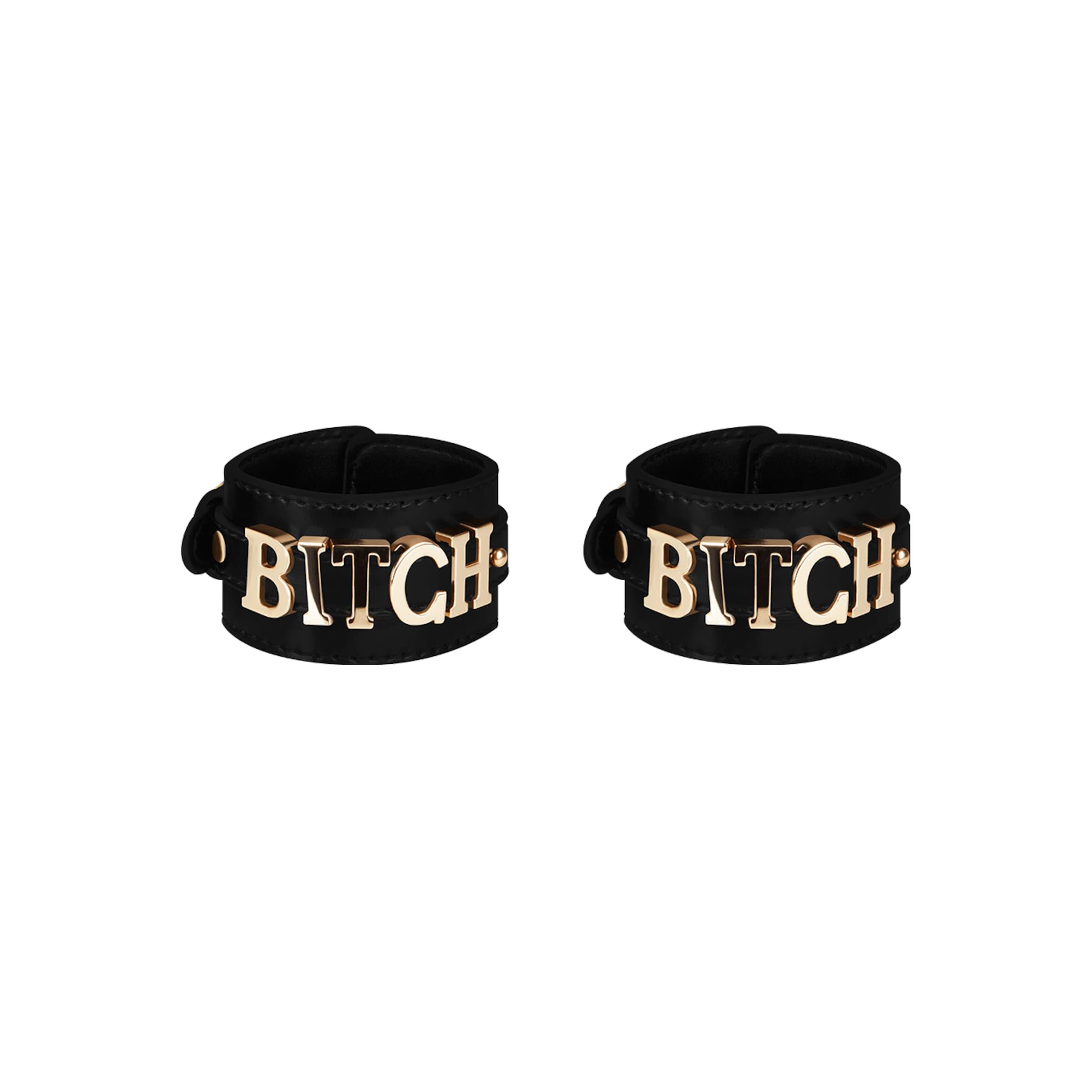 Bitch Handfesseln im Lederlook
