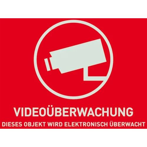 ABUS Security Center Warnaufkleber Video?berwachung (o.ABUS Logo) 74x52,5mm